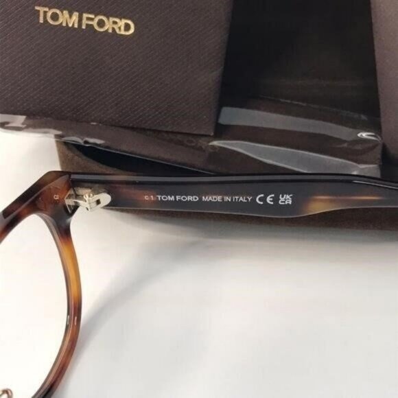 💯 Original Tom Ford FT5783-D-B 053 Men's Blonde Havana Frame Eyeglasses - Picture 4 of 12